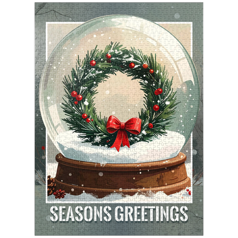 puzzleplate Holiday Wreath 1000 Jigsaw Puzzle