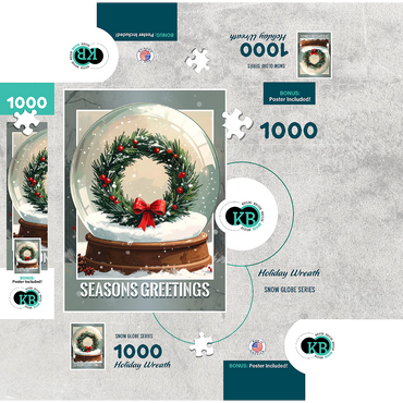 Holiday Wreath 1000 Jigsaw Puzzle box 3D Modell