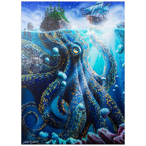 puzzleplate What Lies Beneath Kraken - Dakota Daetwiler 1000 Jigsaw Puzzle