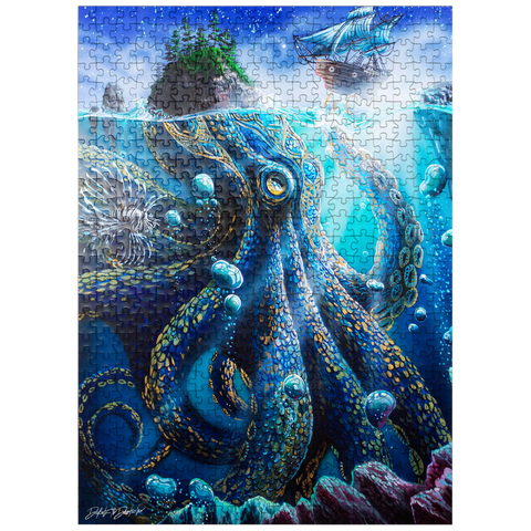 puzzleplate What Lies Beneath Kraken - Dakota Daetwiler 500 Jigsaw Puzzle