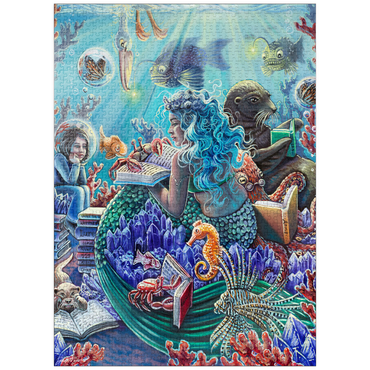 puzzleplate Undersea Library Reading Mermaid - Dakota Daetwiler 1000 Jigsaw Puzzle