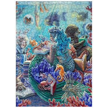 puzzleplate Undersea Library Reading Mermaid - Dakota Daetwiler 500 Jigsaw Puzzle