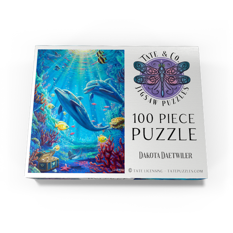 Under The Sea Dolphins Coral Reef - Dakota Daetwiler 100 Jigsaw Puzzle box view3