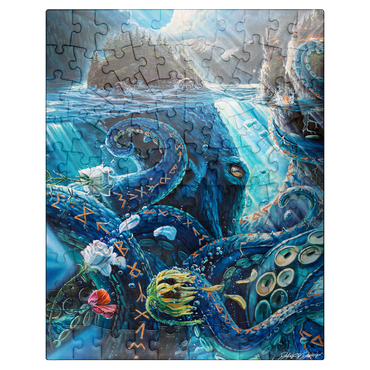 puzzleplate The Wrath of What Lies Beneath Octopus - Dakota Daetwiler 100 Jigsaw Puzzle