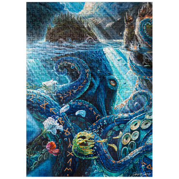 puzzleplate The Wrath of What Lies Beneath Octopus - Dakota Daetwiler 500 Jigsaw Puzzle
