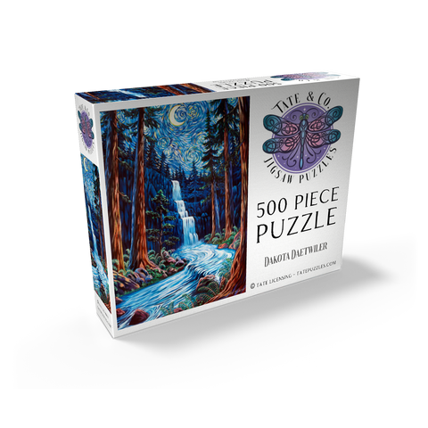 Redwood Starry Night Waterfall - Dakota Daetwiler 500 Jigsaw Puzzle box view2