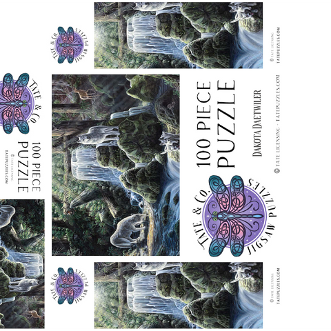 Spirits, Wolves, & Hidden Animals - Dakota Daetwiler 100 Jigsaw Puzzle box 3D Modell