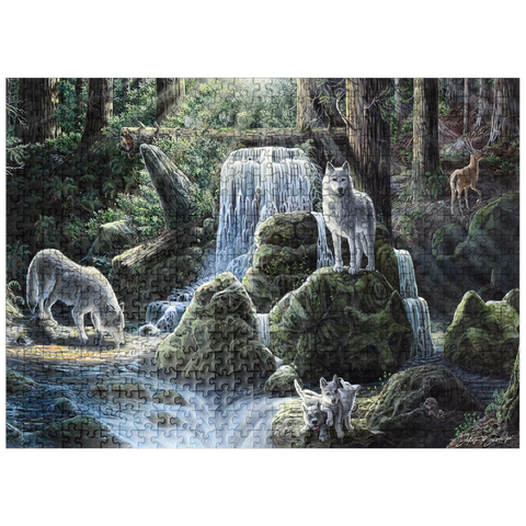puzzleplate Spirits, Wolves, & Hidden Animals - Dakota Daetwiler 500 Jigsaw Puzzle