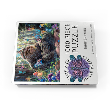 Peaceful Bigfoot Sasquatch with Fairies - Dakota Daetwiler 1000 Jigsaw Puzzle box view3