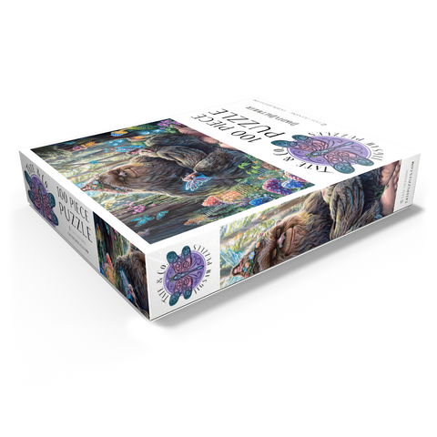 Peaceful Bigfoot Sasquatch with Fairies - Dakota Daetwiler 100 Jigsaw Puzzle box view1