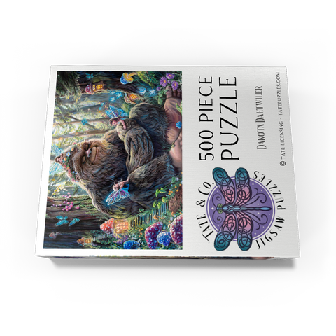 Peaceful Bigfoot Sasquatch with Fairies - Dakota Daetwiler 500 Jigsaw Puzzle box view3