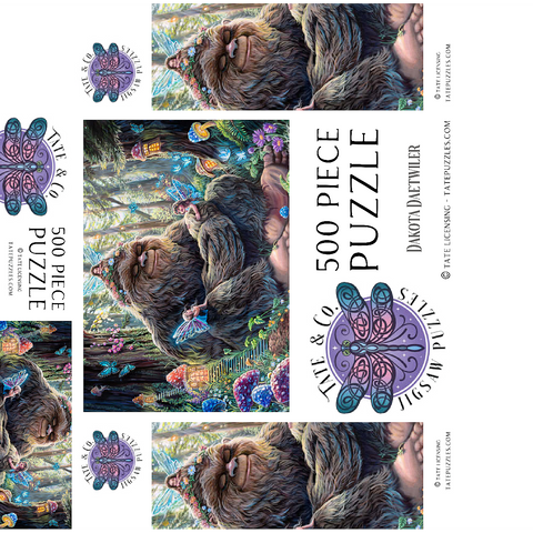 Peaceful Bigfoot Sasquatch with Fairies - Dakota Daetwiler 500 Jigsaw Puzzle box 3D Modell