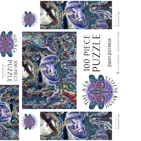 Miracle Unicorn Pegasus - Dakota Daetwiler 100 Jigsaw Puzzle box 3D Modell