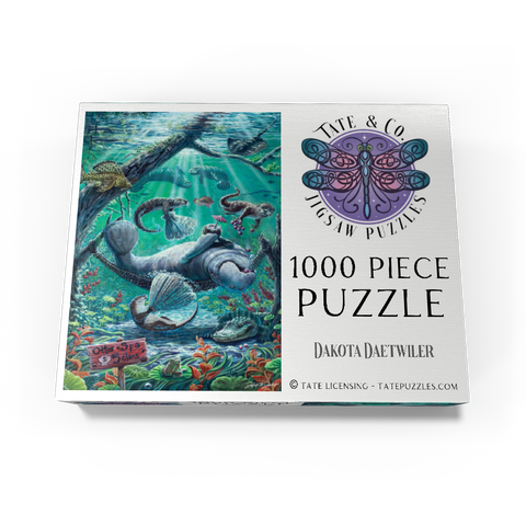 Lazy Day at the Otter Spa w/ Manatees - Dakota Daetwiler 1000 Jigsaw Puzzle box view3