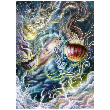 puzzleplate Jellyfish in Space Galaxy - Dakota Daetwiler 1000 Jigsaw Puzzle