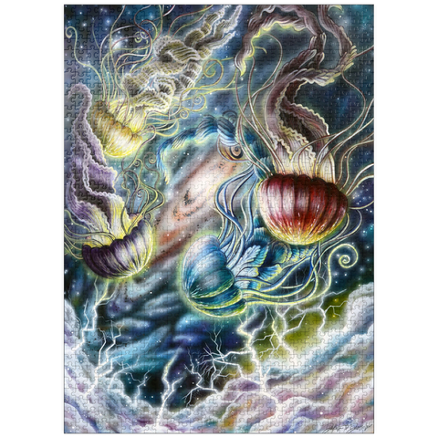 puzzleplate Jellyfish in Space Galaxy - Dakota Daetwiler 1000 Jigsaw Puzzle