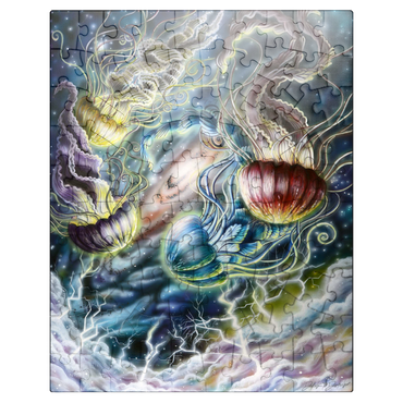 puzzleplate Jellyfish in Space Galaxy - Dakota Daetwiler 100 Jigsaw Puzzle