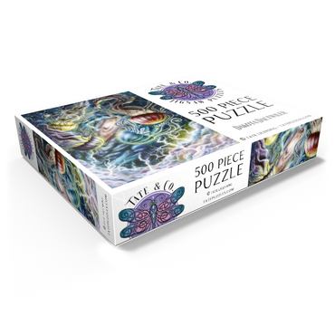 Jellyfish in Space Galaxy - Dakota Daetwiler 500 Jigsaw Puzzle box view1