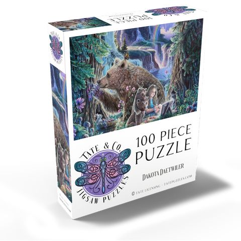 Inner Peace Brown Bears at waterfall - Dakota Daetwiler 100 Jigsaw Puzzle box view2