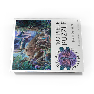 Inner Peace Brown Bears at waterfall - Dakota Daetwiler 100 Jigsaw Puzzle box view3