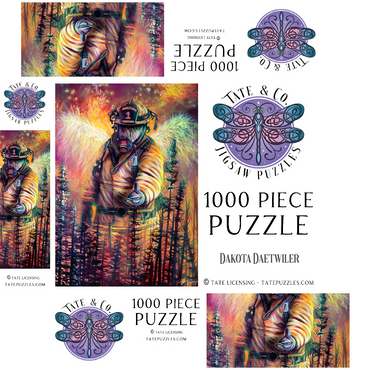 Hero Firefighter, first responders - Dakota Daetwiler 1000 Jigsaw Puzzle box 3D Modell