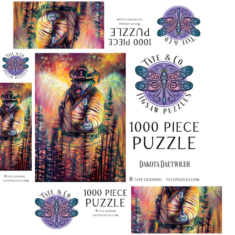 Hero Firefighter, first responders - Dakota Daetwiler 1000 Jigsaw Puzzle box 3D Modell