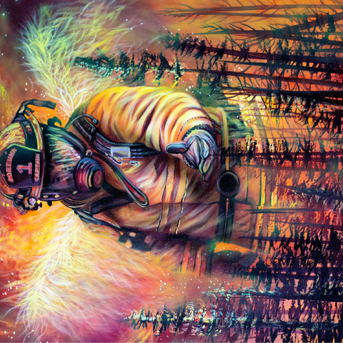 Hero Firefighter, first responders - Dakota Daetwiler 100 Jigsaw Puzzle 3D Modell