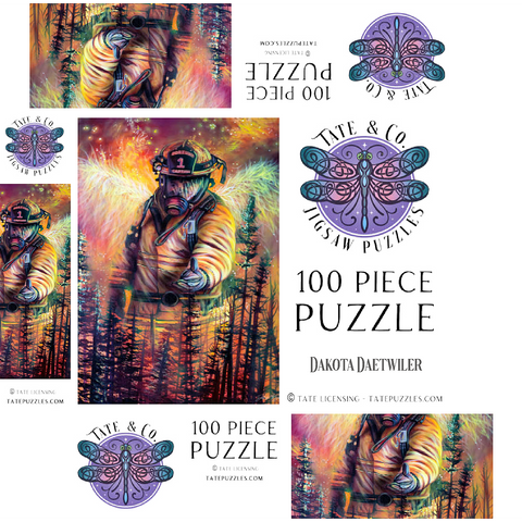 Hero Firefighter, first responders - Dakota Daetwiler 100 Jigsaw Puzzle box 3D Modell