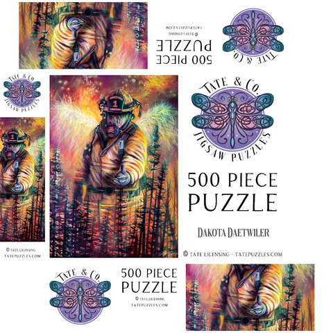 Hero Firefighter, first responders - Dakota Daetwiler 500 Jigsaw Puzzle box 3D Modell