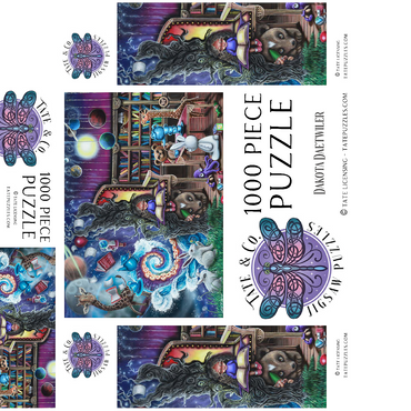 Hazel's Reading World - Dakota Daetwiler 1000 Jigsaw Puzzle box 3D Modell