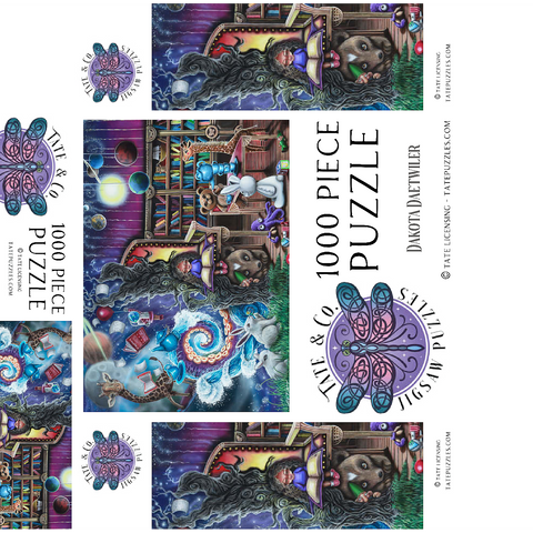 Hazel's Reading World - Dakota Daetwiler 1000 Jigsaw Puzzle box 3D Modell