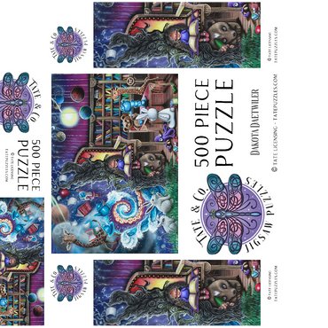 Hazel's Reading World - Dakota Daetwiler 500 Jigsaw Puzzle box 3D Modell