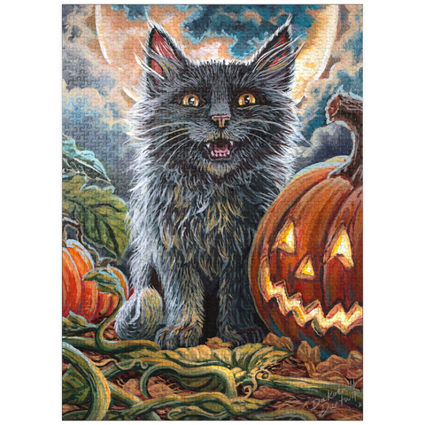 puzzleplate Spooky Kitty, Black Cat Halloween - Dakota Daetwiler 1000 Jigsaw Puzzle