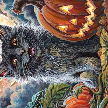 Spooky Kitty, Black Cat Halloween - Dakota Daetwiler 1000 Jigsaw Puzzle 3D Modell