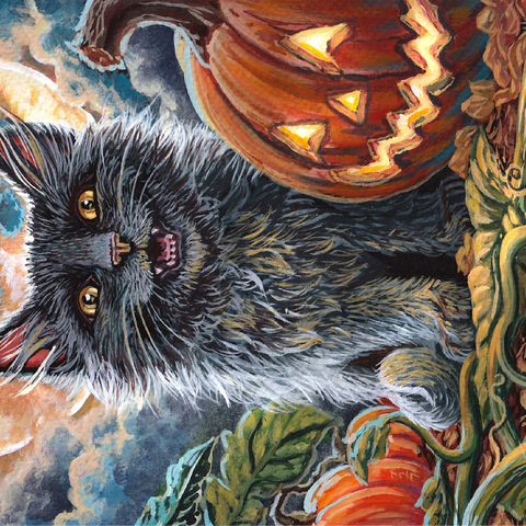 Spooky Kitty, Black Cat Halloween - Dakota Daetwiler 100 Jigsaw Puzzle 3D Modell