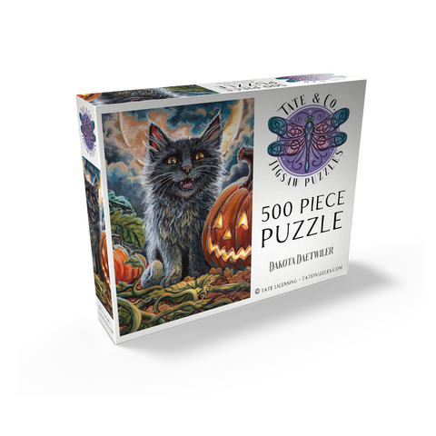 Spooky Kitty, Black Cat Halloween - Dakota Daetwiler 500 Jigsaw Puzzle box view2