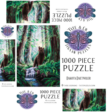 Guardian Bear in redwood forest - Dakota Daetwiler 1000 Jigsaw Puzzle box 3D Modell