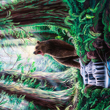 Guardian Bear in redwood forest - Dakota Daetwiler 100 Jigsaw Puzzle 3D Modell