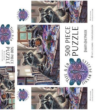 Raccoon family Time - Dakota Daetwiler 500 Jigsaw Puzzle box 3D Modell