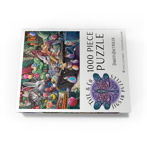 Easter Egg Painting w/ Bunnies kitten ducks - Dakota Daetwiler 1000 Jigsaw Puzzle box view3