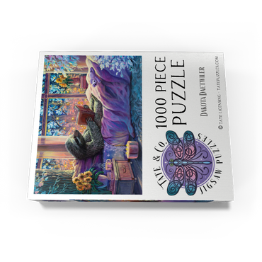 Relaxing Sloth Reading - Dakota Daetwiler 1000 Jigsaw Puzzle box view3