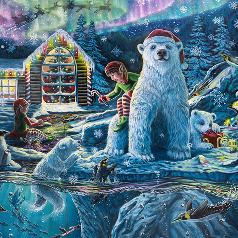 Christmas Eve at Santa's Workshop - Dakota Daetwiler 1000 Jigsaw Puzzle 3D Modell