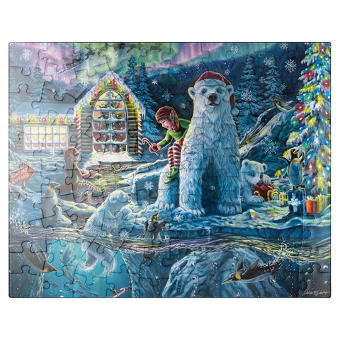 puzzleplate Christmas Eve at Santa's Workshop - Dakota Daetwiler 100 Jigsaw Puzzle