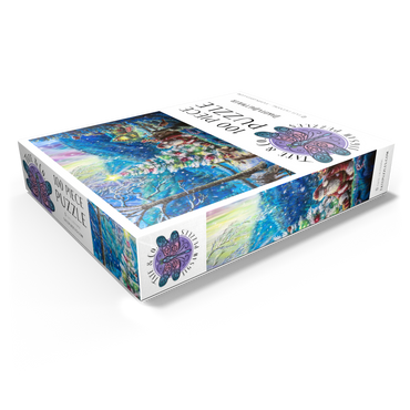 Christmas Tree with Santa & northern lights - Dakota Daetwiler 100 Jigsaw Puzzle box view1