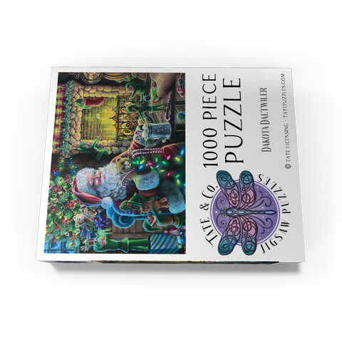 Christmas Mischief, Santa and elves - Dakota Daetwiler 1000 Jigsaw Puzzle box view3