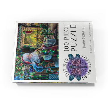 Christmas Mischief, Santa and elves - Dakota Daetwiler 100 Jigsaw Puzzle box view3