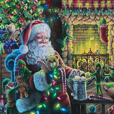 Christmas Mischief, Santa and elves - Dakota Daetwiler 100 Jigsaw Puzzle 3D Modell