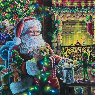 Christmas Mischief, Santa and elves - Dakota Daetwiler 500 Jigsaw Puzzle 3D Modell