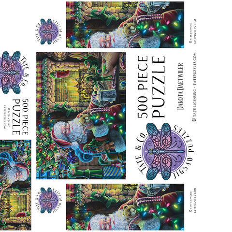 Christmas Mischief, Santa and elves - Dakota Daetwiler 500 Jigsaw Puzzle box 3D Modell