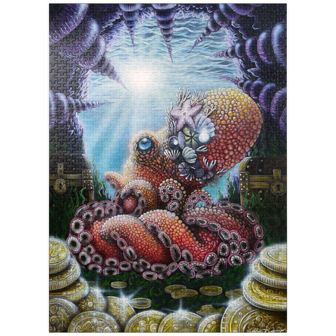 puzzleplate Agora Octopus Treasure - Dakota Daetwiler 1000 Jigsaw Puzzle